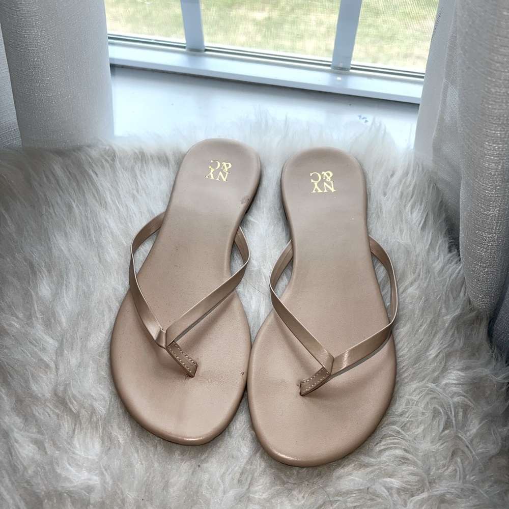 size seven, never worn New York & Co flip flops
